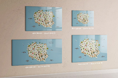 Magnetic writing board Polish Animal Map