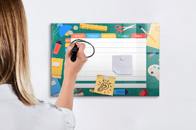 Magnetic board for writing Lesson Plan