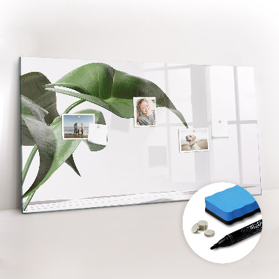 Magnetic erase board Abstract leaves