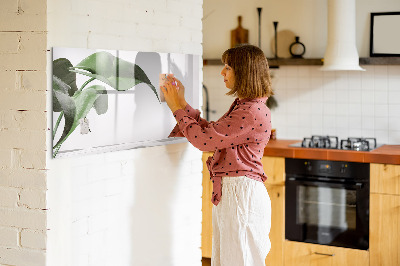 Magnetic erase board Abstract leaves