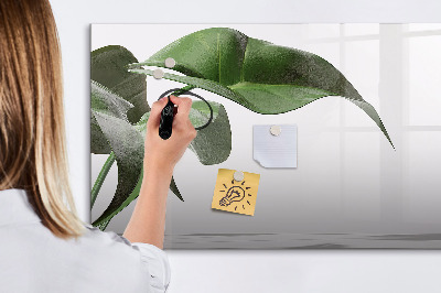 Magnetic erase board Abstract leaves
