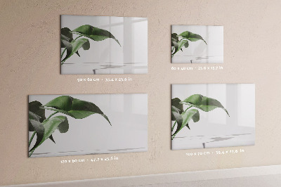 Magnetic erase board Abstract leaves