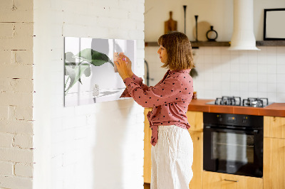 Magnetic erase board Abstract leaves