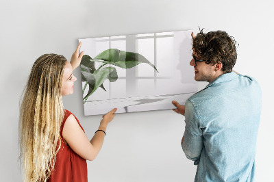 Magnetic erase board Abstract leaves