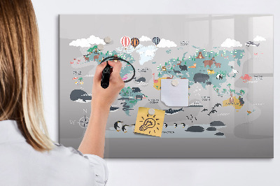 Magnetic erase board Cartoon map