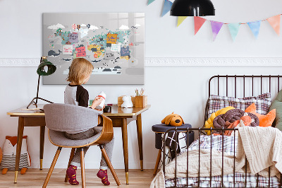 Magnetic erase board Cartoon map