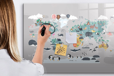 Magnetic drawing board Cartoon map