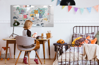 Magnetic erase board Cartoon map