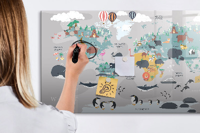 Magnetic drawing board Cartoon map