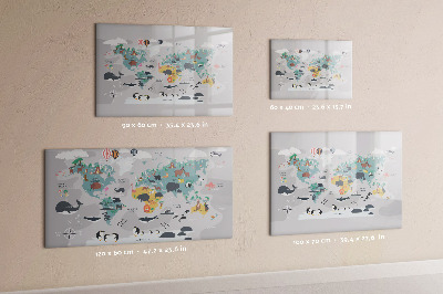 Magnetic erase board Cartoon map