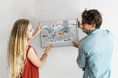 Magnetic erase board Cartoon map