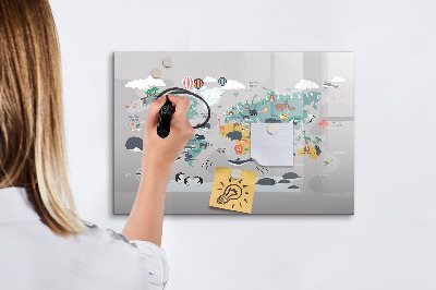 Magnetic drawing board Cartoon map