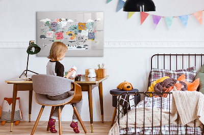Magnetic erase board Cartoon map