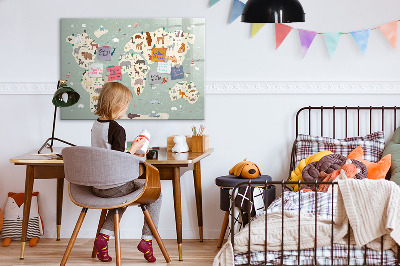 Magnetic drawing board Animal map of the world