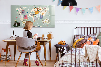 Magnetic drawing board Animal map of the world