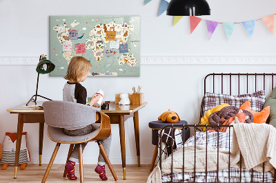 Magnetic drawing board Animal map of the world