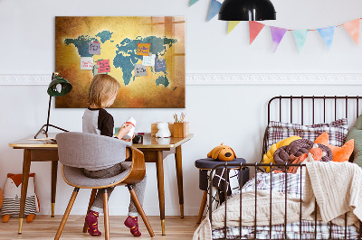 Magnetic board for writing Old World Map