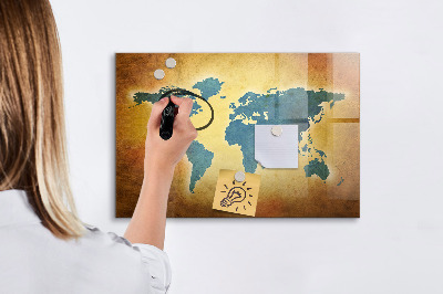 Magnetic board for writing Old World Map