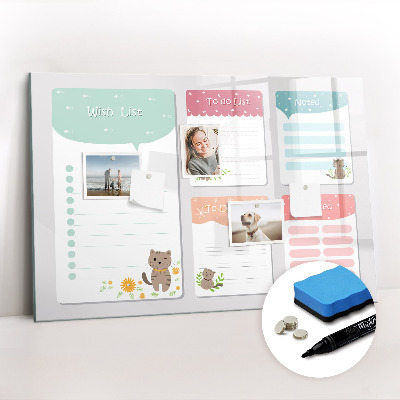 Magnetic writing board Wish List