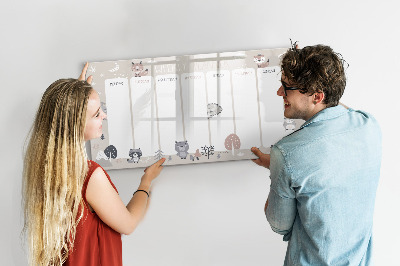 Magnetic erase board Animal planner