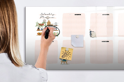 Magnetic erase board Weekly planner