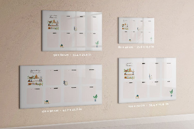 Magnetic erase board Weekly planner