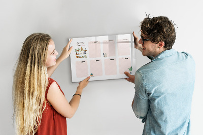 Magnetic erase board Weekly planner