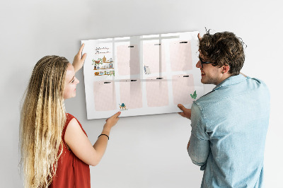 Magnetic erase board Weekly planner