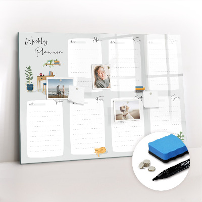 Magnetic writing board Cozy weekly planner