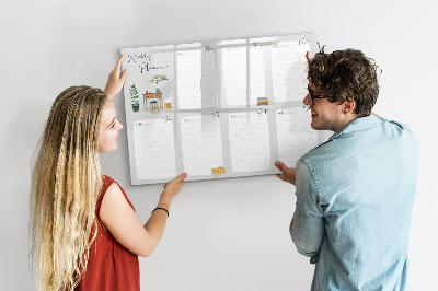 Magnetic board for drawing Cozy weekly planner