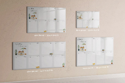Magnetic writing board Cozy weekly planner