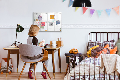 Magnetic board for drawing Cozy weekly planner