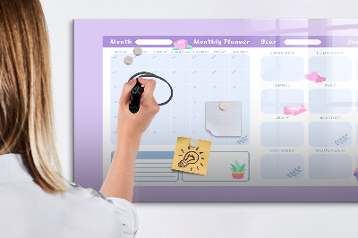 Magnetic board for writing Pink Annual Planner