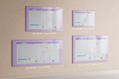 Magnetic board for writing Pink Annual Planner