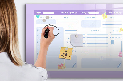 Magnetic erase board Pink Yearly Planner