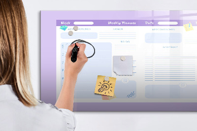 Magnetic erase board Pink Yearly Planner