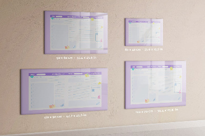 Magnetic erase board Pink Yearly Planner