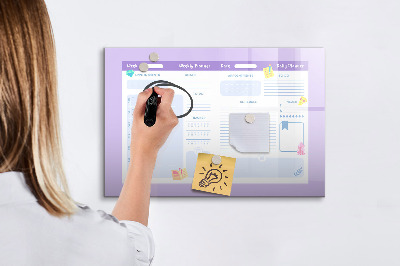 Magnetic erase board Pink Yearly Planner