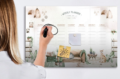 Magnetic board for drawing Cozy home planner