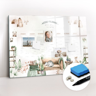 Magnetic erase board Cozy Home Planner