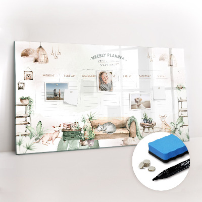Magnetic erase board Cozy Home Planner
