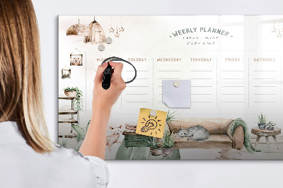 Magnetic erase board Cozy Home Planner