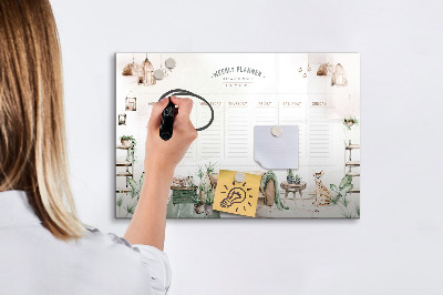 Magnetic board for drawing Cozy home planner