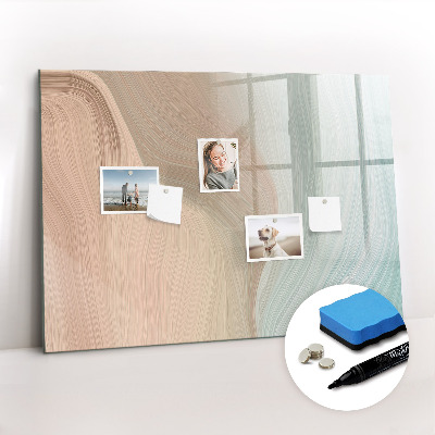 Magnetic board for writing Abstract waves