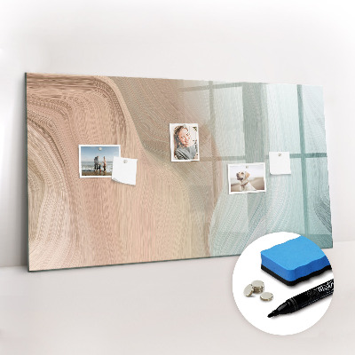 Magnetic board for writing Abstract waves