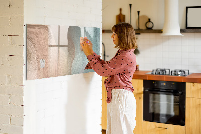 Magnetic board for writing Abstract waves