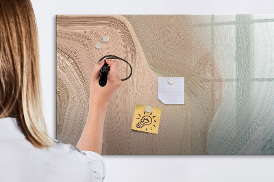 Magnetic board for writing Abstract waves