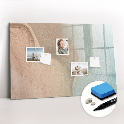 Magnetic board for writing Abstract waves