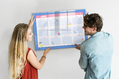 Magnetic erase board Monthly planner