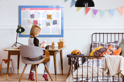 Magnetic board with marker Monthly planner